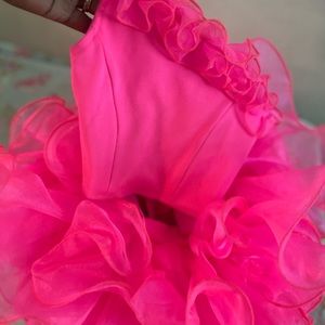 Hot pink pageant 2pc cupcake dress